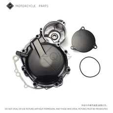 LQYL 엔진 사이드 커버 모터 고정자 크랭크 케이스 쉘 스즈키 GSXR600 600 750 2006 K6 K8 용, 01 Black