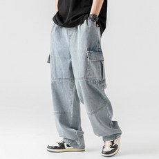 Yooroo 男款復古立體寬鬆工裝褲 KS2151