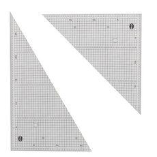 (Atom) 방안 삼각자 30cm 세트(2종) 눈금자 각도 제도 삼각자세트, 1세트
