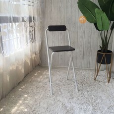 접이식 높은의자 카페 스터디 바스툴 오락실 간이의자 높은 흰관목색면 블랙 대기실 간이, 1인용, 월넛 (좌석 높이 60cm)