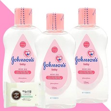 존슨즈 베이비 오일 125ml 3개(+하늘선물 물티슈 10매), 3개