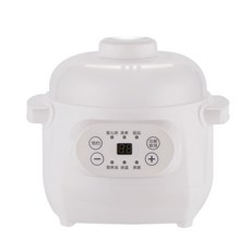 多功能隔水燉鍋 預約保溫家用燉鍋, 白色, 電燉盅, 1個