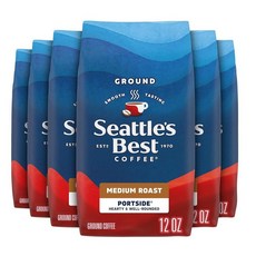 Seattle's Best 시애틀스 베스트 포트 사이드 블렌드 미디엄 로스트 그라운드 분쇄커피, 340g, 6개, 핸드드립(중간)