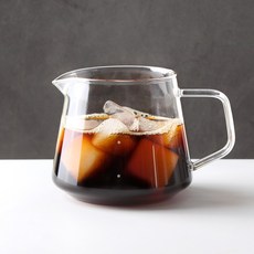 핸드드립 커피서버 650ml 계량 커피주전자 유리 핸드드립서버, 단품, 1개