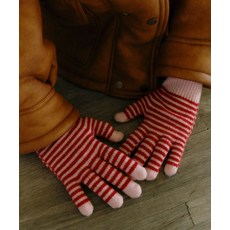 질바이질스튜어트 캐시울 스트라이프 핑거홀 - s 388281, 블랙_JLGV5F601BK