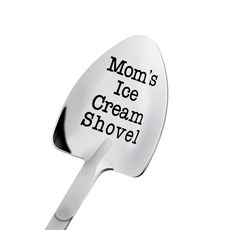 엄마를 위한 귀여운 크리스마스 선물 스푼 아이스크림 삽 엄마 어머니의 날 어머니 딸이 주는 생일 각인 스푼 스테인리스 스틸, 엄마를 위한 귀여운 크리스마스 선물, 스푼, 아이스크림