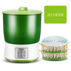 가정용 콩나물 시루 이중 숙주나물 식물 발아 지능형 기계 재배기 완전 자동 발아기, 1개, F. 이중층+압력판
