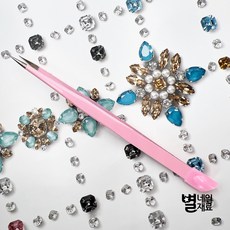 꾹꾹이 2way 네일핀셋 네일스티커 네일스톤파츠 전용집게, 1개