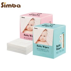 小獅王Simba 嬰兒乾濕兩用巾 80抽 (藍色), 1個