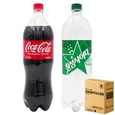 [한번에먹자] 대용량 1.5L 탄산음료세트 ( 코카콜라 + 칠성사이다 ), 2개