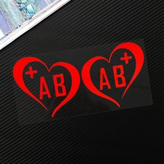 혈액형 스티커 오토바이 헬멧 스티커 A B O AB형 반사 스티커 방수 스티커, B+, 2개