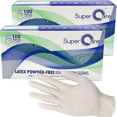 슈퍼케어 진료용 라텍스 장갑, 소(S), 2개