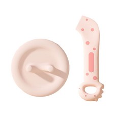 실용적인 반려동물 숟가락 및 캔 뚜껑 세트 (효율적인 통조림 개봉 보관용), 분홍색