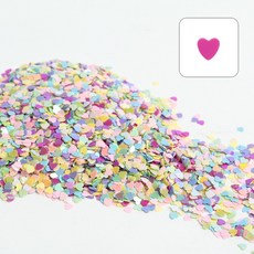 뮤즈 대용량 스팡클 하트 소 100g / 비즈 네일 슬라임 공예재료 파츠장식 만들기재료, 1개, 혼합색상