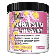 EVLUTIONNUTRITION 鎂&左旋茶胺酸粉紅檸檬水沖泡粉, 1罐, 90g