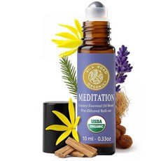 Silk Road Organic Muscle Relief 근육통 및 뻣뻣한 관절용 에센셜 오일 블렌드 롤온 | 페퍼민트 생강이 함유된 USDA 인증 아로마테라피 - 10ml 롤