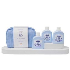 sanosan 珊諾 baby re:mind極潤保養體驗旅行組【金寶貝】 洗髮沐浴 乳液 旅行 外出 方便攜帶 旅行包, 1個