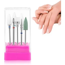 호환 매니큐어용 세라믹 밀링 커터 세트 결합 네일 드릴 비트 키트 전기 제거 젤 연마 도구 7 개, 01 DH01