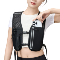 초경량 러닝조끼 아웃도어 트레일 러닝 마라톤 백팩 베스트, 블랙