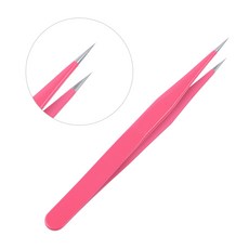 네일 핑크 핀셋 파츠 스톤 플라스틱 핀셋 족집게 속눈썹 작업도구 셀프네일아트, 1개, 네일 핑크 핀셋 I타입
