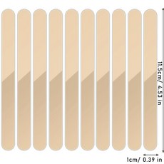식품등급 아크릴 아이스크림 스틱 케이크 캔디 디저트 재사용 도구 스틱 DIY 아이스바 10개입, Gold, 1세트, 10PCS