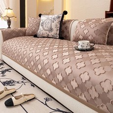 겨울 따뜻한 플러시 소파 커버 모피 쿠션 타월 미끄럼 방지 의자 거실 장식 담요 바닥 카펫, 09 70X70cm 1pc, 02 Coffee