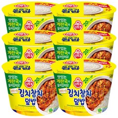 오뚜기 컵밥 김치참치덮밥+계란국, 6개, 315g