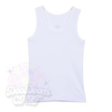 둠칫 백색무지 순면 남아동 런닝