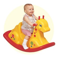 돌아기 노란 기린 흔들 시소 유아완구 승용완구 2세 키즈카페 아기흔들말 놀이방 시소놀이 스윙 흔들말 3세