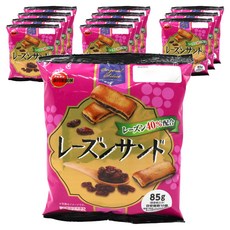 BOURBON 北日本 葡萄乾夾心餅乾 10入, 12個, 85g