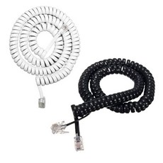 유선전화 스프링 코드 케이블 전화 스프링 케이블 유선 코드 기 dew+3725qQ, 화이트, 화이트