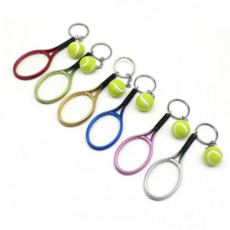 테니스동호회 테니스키링 라켓 공 스포츠열쇠고리 12391, 블루