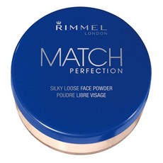 Rimmel London Match Perfection - 001 투명 실키 루즈 페이스 파우더 경량 최대 8시간 착용 광택 방지 9.9g(0.35온스), 1개