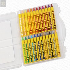리캐스토어 레일 크레파스 안묻는크레파스, 24색