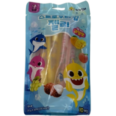 핑크퐁 아기상어 스트로우타입 젤리 10p 랜덤발송, 200g, 3개