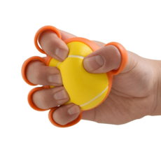 로이윙 실리콘 손 손가락 그립 강화 운동기구 악력볼, 옐로우 (10kg), 1개