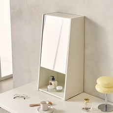 데코라인 루틴 미니 거울 화장대 수납장 틈새 콘솔 책상위화장대 400, 단품