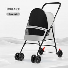 개와 고양이를 위한 소형견 반려동물 및 반려동물 유모차 대형 여행용 야외 유모차 정리, R. M01 그레이 기본 반려동물 유모차