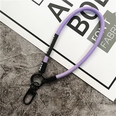 랍스터 걸쇠 손목 스트랩 끈 휴대폰 거치대 랜야드 팔찌 전화 체인, 02 Purple