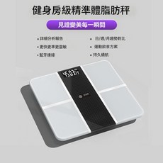 YYTY 家用體脂秤 精準電子體重計, 白色, 1個, 充電款