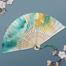 新中式國潮帥氣ins風 手扇 折扇 摺疊扇 撒扇 舞蹈扇 學生款折扇古風扇 夏季日用扇絹扇 掛流蘇扇墜 學生款摺扇 古風, 款六 搖寒冷顔 送流蘇