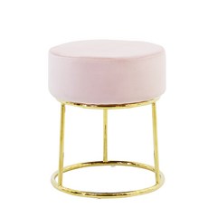 더조아 라이트 골드 스툴 화장대 의자, 라이트골드스툴-핑크, 1개