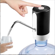 新款折疊電動抽水器 桶裝水+桌面兩用 充電式飲水機, 1個, 簡易款抽水器無底座黑色