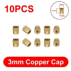 4미터 유압 오일 파이프 OD 2mm/3mm/4mm/6mm RC 굴삭기 덤프 트럭 부품 용 검정색 나일론 튜브 투명 호스, 11 10PCS Copper Cap