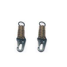 1/2pcs Carabiner 우산 밧줄 키 체인 야외 캠핑 등산 전술 생존 도구 독수리 부리 스냅 클립 잠금 버클 후크, 2pcs 커피