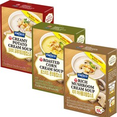 오뚜기 프레스코 크림 컵스프 72g 3종 포테이토+콘+머쉬룸 이태리 간편식 크루통