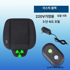 차량용 통풍 방석 여름 냉방 시트 선풍기 운전석 쿠션, 1개, 220v 블랙 사무실 가정용 2핀 B