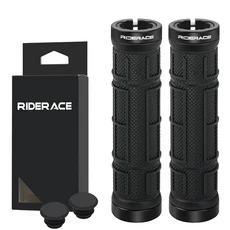 산악 자전거 그립 인체공학적 TPR 고무 미끄럼 방지 충격 핸들바 커버 내구성 편안한 MTB 핸들 커프스, Black, 1개