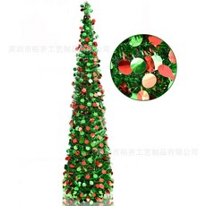 小聖誕樹 聖誕佈置 白色聖誕樹 仿真聖誕樹 耶誕樹 落雪樹 新品聖誕裝飾品 家用加密聖誕樹 折疊PVC植絨樹套餐擺件, 紅綠小圓片聖誕樹
