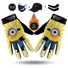 미니언 키즈 방풍 방한 장갑 플리스 두꺼운 겨울용, L, 플리스 03 (마우스캡 슬리브)